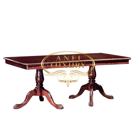 Chip Dining Table 2 Pedestal Indonesian Furniture