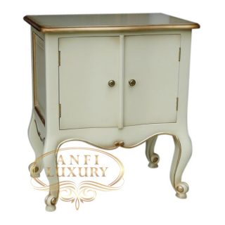 light ivory bedside table