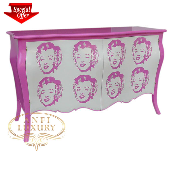 pink monroe 2 door commode