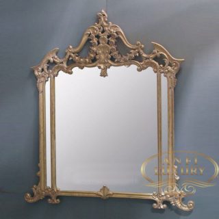 maria selena gold carved mirror