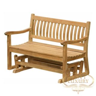 teak garden double legs bench